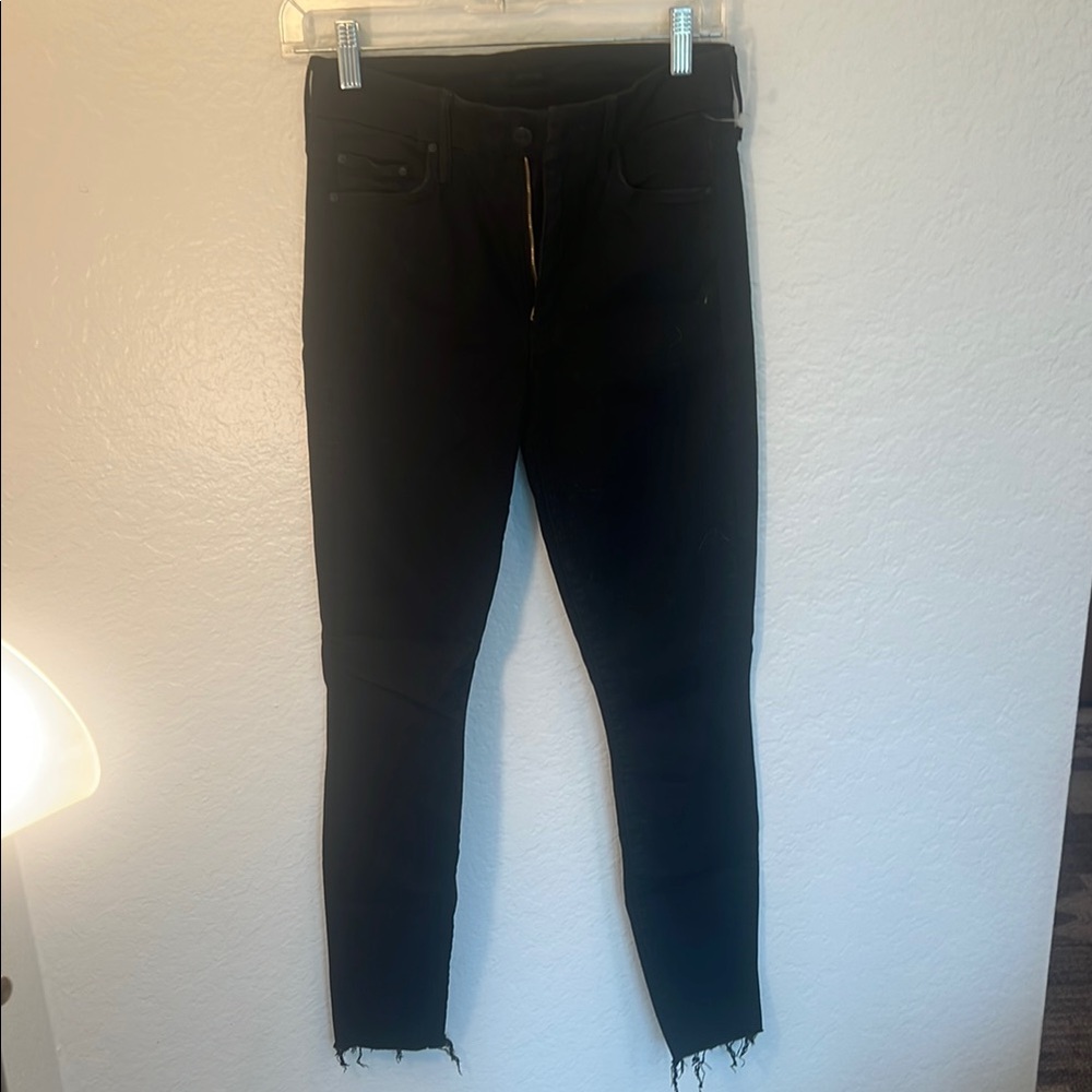 MOTHER Black High-Rise Jeans